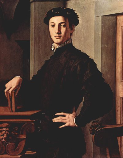 Ritratto di giovane uomo con libro da Agnolo Bronzino